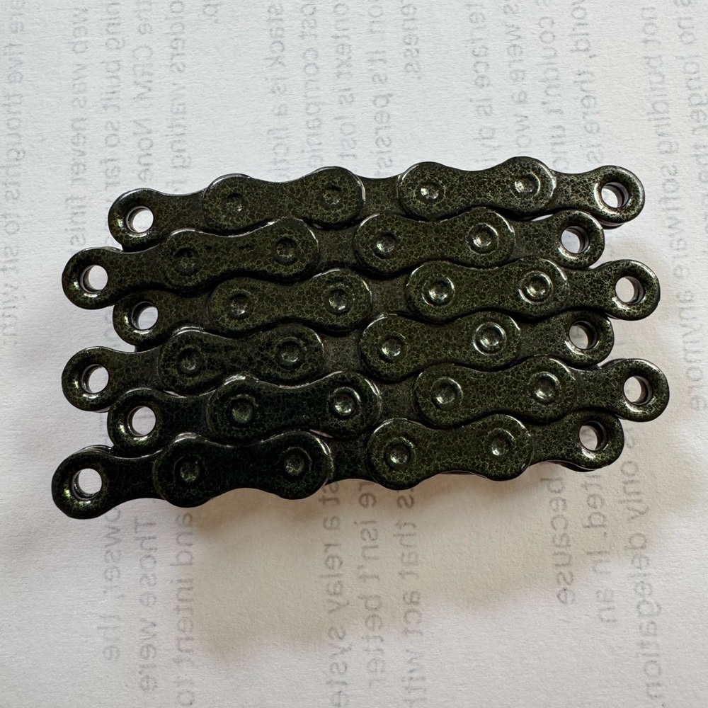Black Belt Buckle, Metal Bike Chain